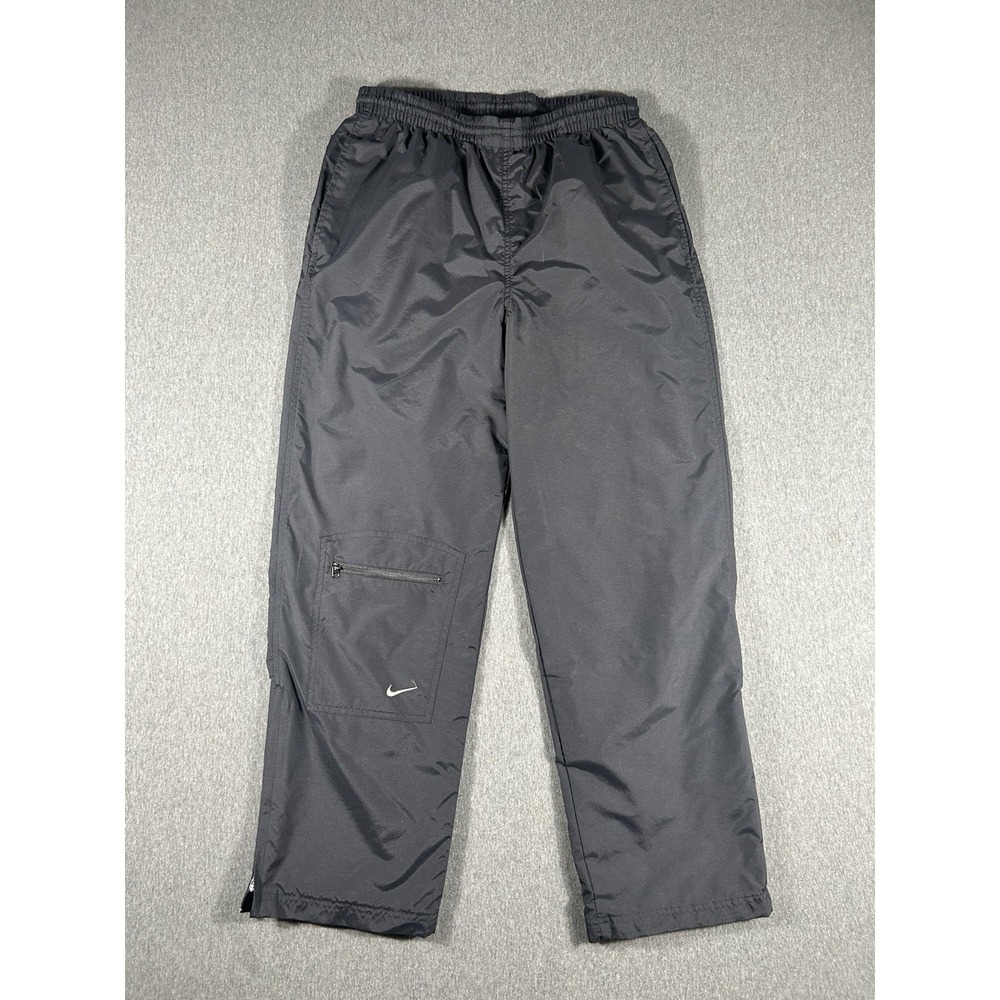 Vintage Nike Black Nylon Windbreaker Cargo Track Pants Size Small